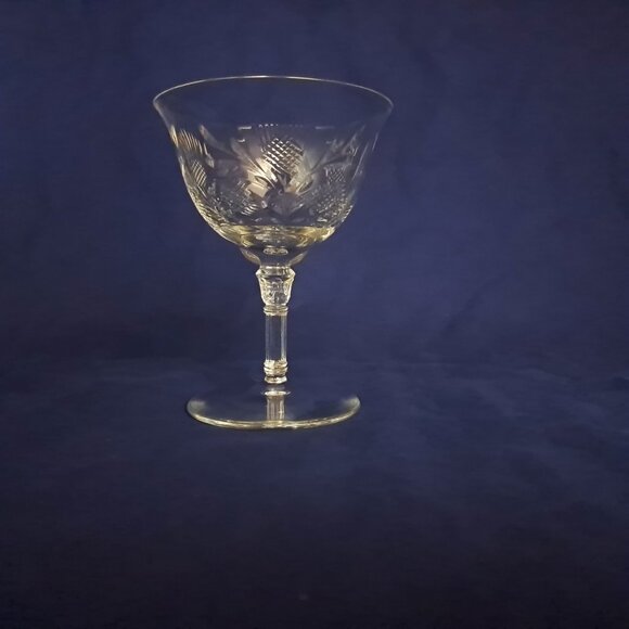 Rock Sharpe RKA5-1 Crystal Champagne Coupe Thistle Design - Picture 3 of 12